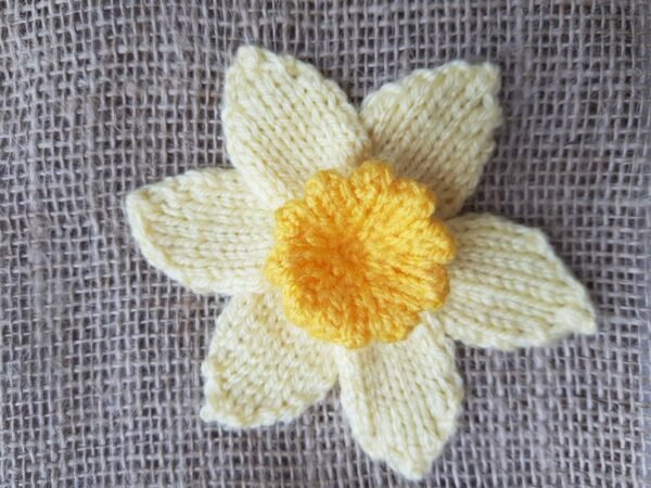 Daffodil Picture Knitting Pattern PDF Download - Fitting in Knitting