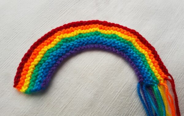 Rainbow Knitting Pattern PDF Download - Fitting in Knitting