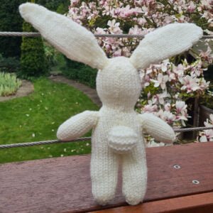 Knitted Bunny Rabbit Knitting Pattern PDF Download - Fitting in Knitting