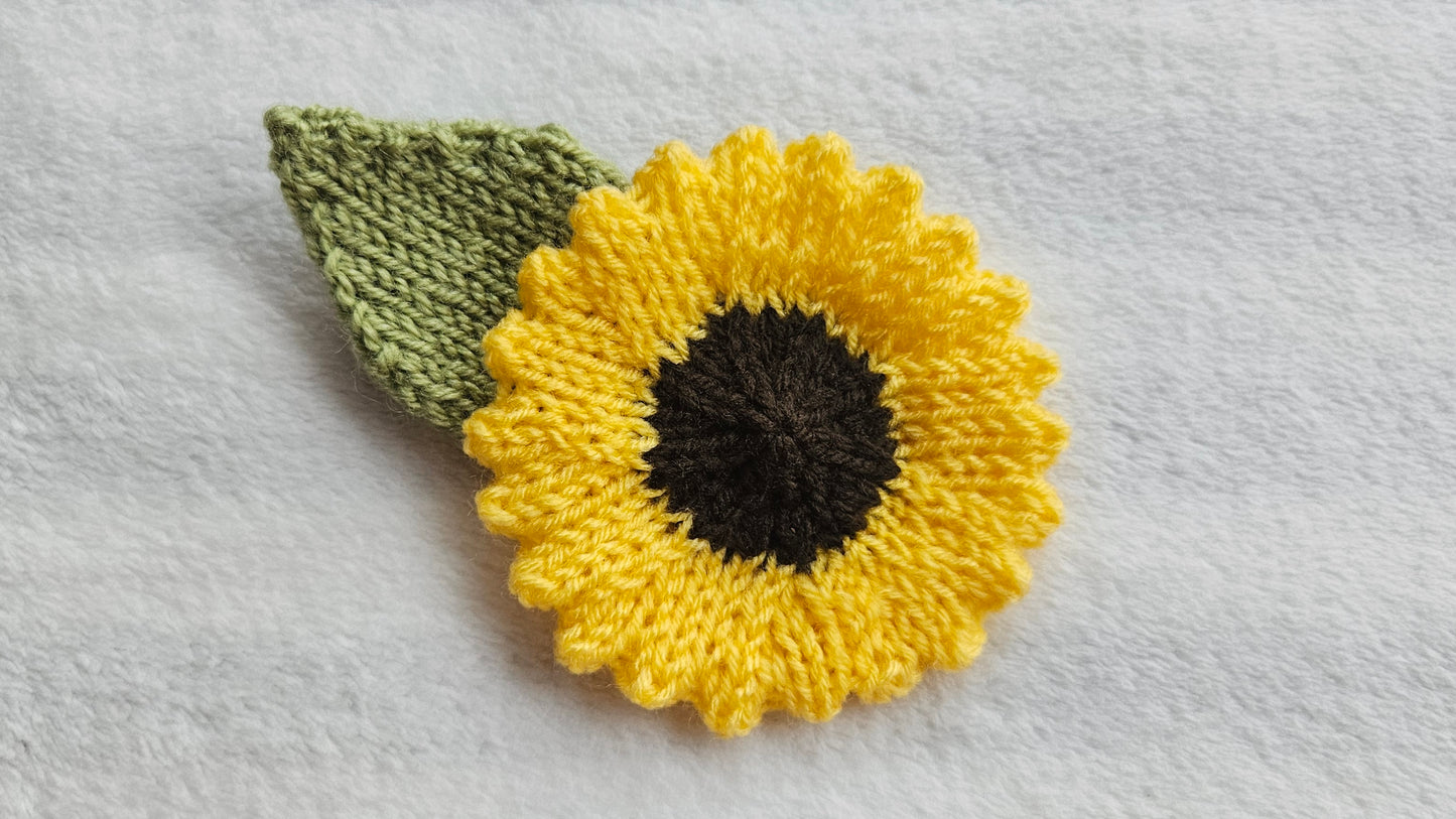 Sunflower Knitting Pattern PDF Download