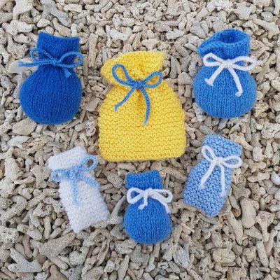 Pouches & Drawstring Bags Knitting Pattern PDF Download - Fitting in Knitting