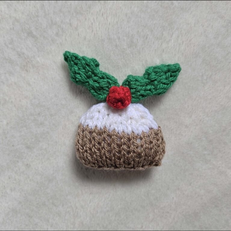 Little Christmas Pudding Knitting Pattern PDF Download - Fitting in Knitting