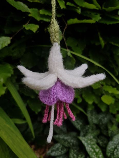Knitted Fuchsias - Fitting in Knitting