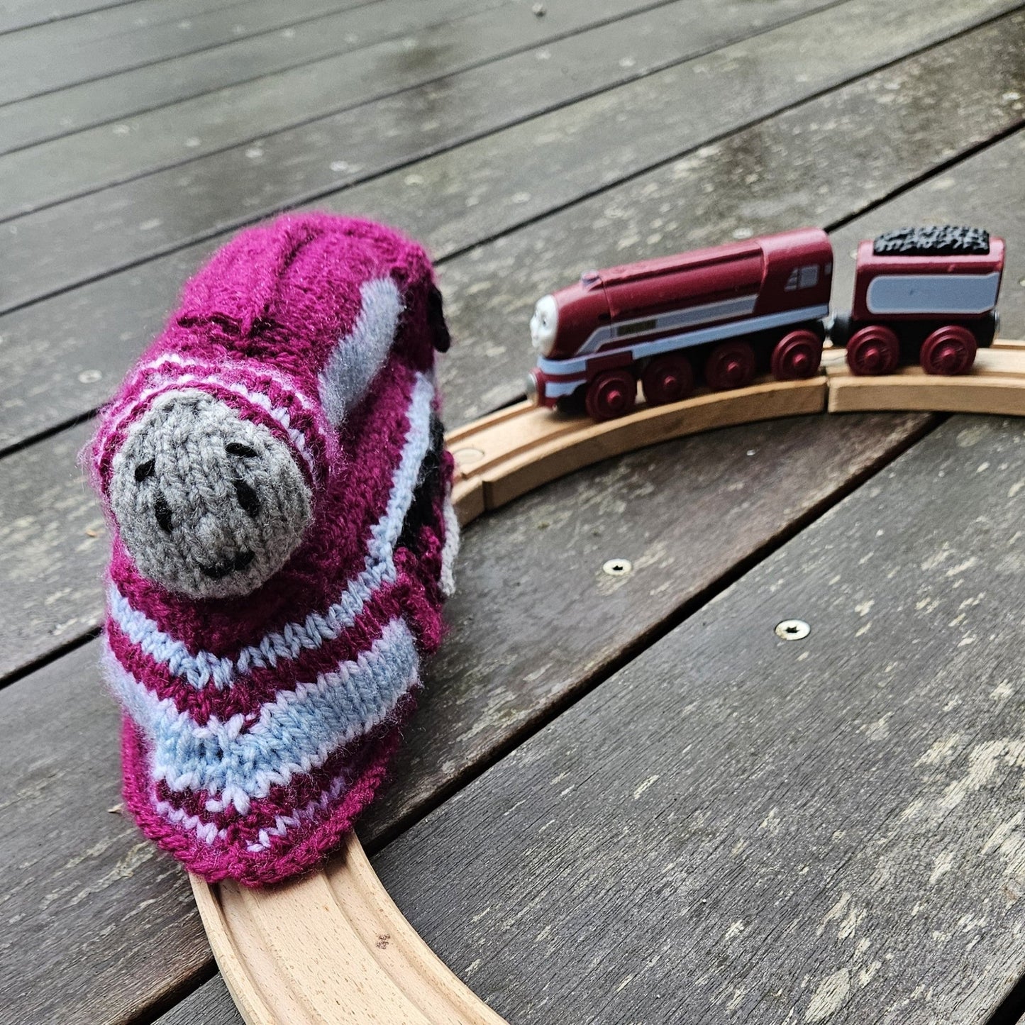 Caitlin Train Knitting Pattern PDF Download (Based on Thomas & Friends) - Fitting in Knitting