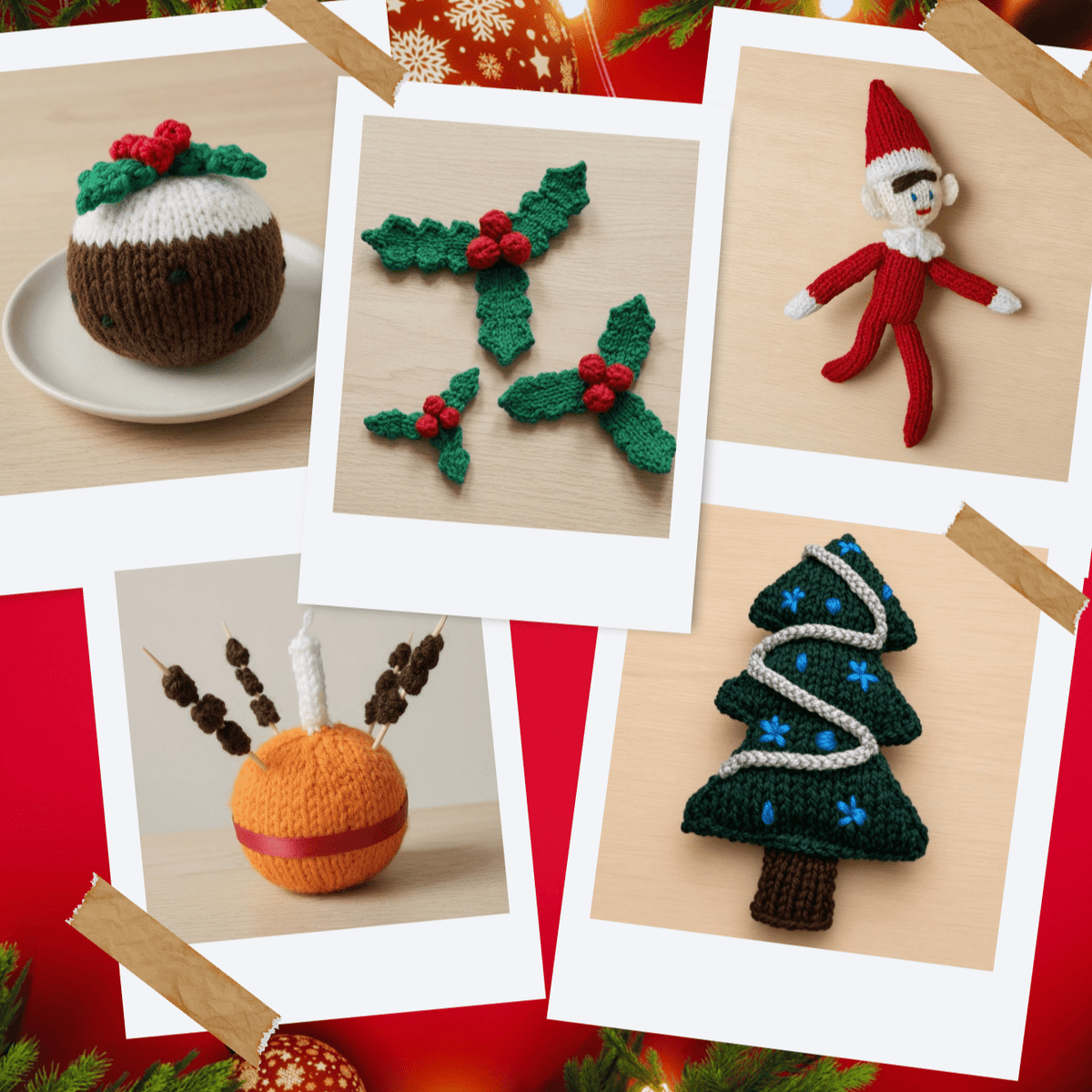 Bundle of Christmas Knitted Toys & Decorations - Fitting in Knitting