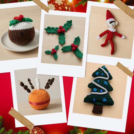 Bundle of Christmas Knitted Toys & Decorations