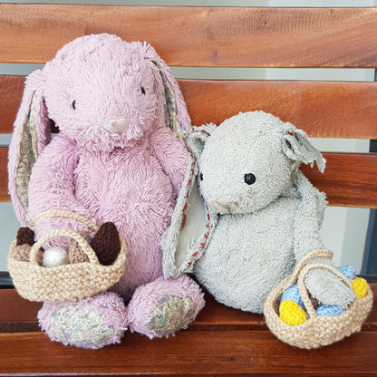 Baby Basket and Mini Eggs Knitting Pattern PDF Download - Fitting in Knitting