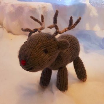 Standing Reindeer Knitting Pattern PDF Download - Fitting in Knitting