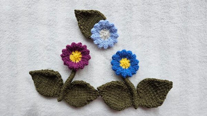 Flower Knitting Pattern PDF Download