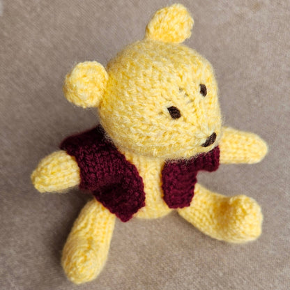 Classic Winnie the Pooh Knitting Pattern PDF Download - Fitting in Knitting