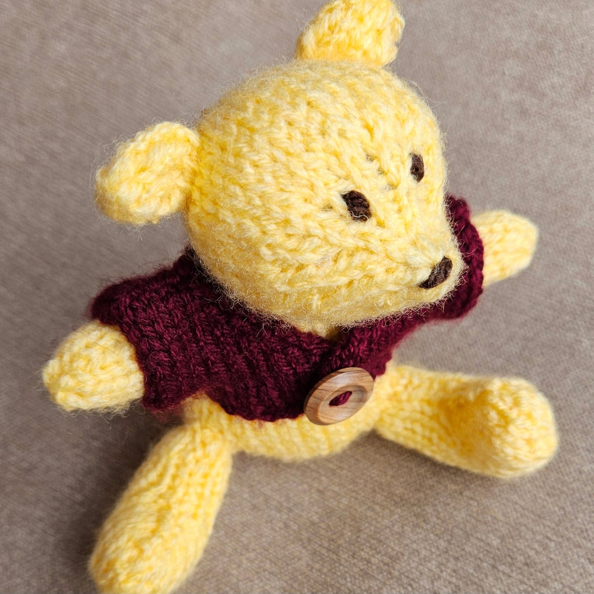 Classic Winnie the Pooh Knitting Pattern PDF Download - Fitting in Knitting