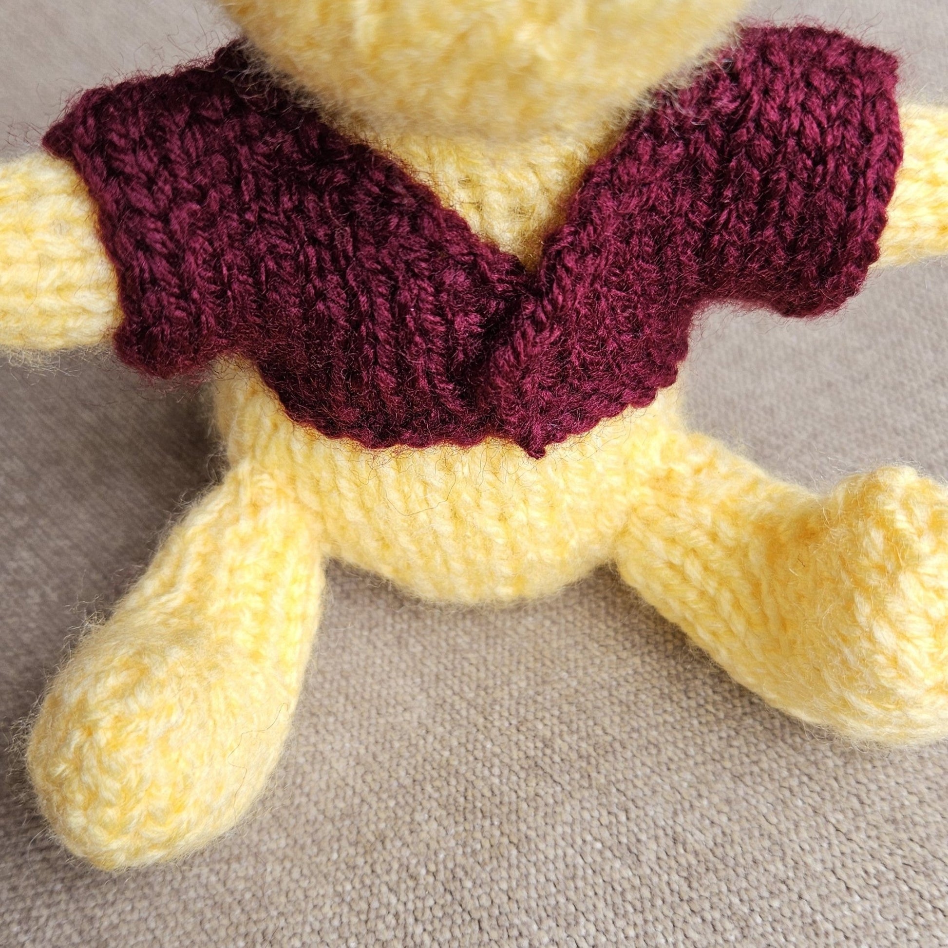 Classic Winnie the Pooh Knitting Pattern PDF Download - Fitting in Knitting