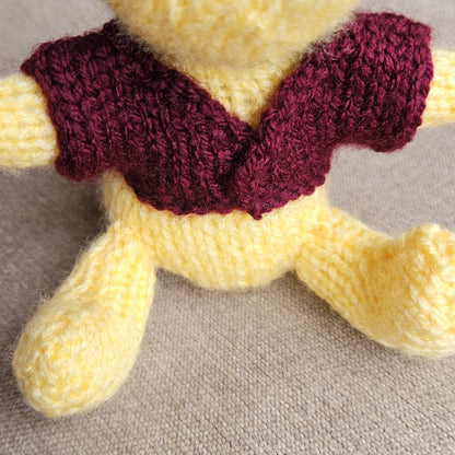 Classic Winnie the Pooh Knitting Pattern PDF Download - Fitting in Knitting