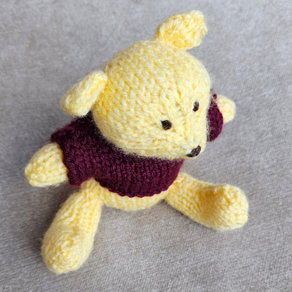 Classic Winnie the Pooh Knitting Pattern PDF Download - Fitting in Knitting
