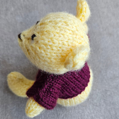 Classic Winnie the Pooh Knitting Pattern PDF Download - Fitting in Knitting