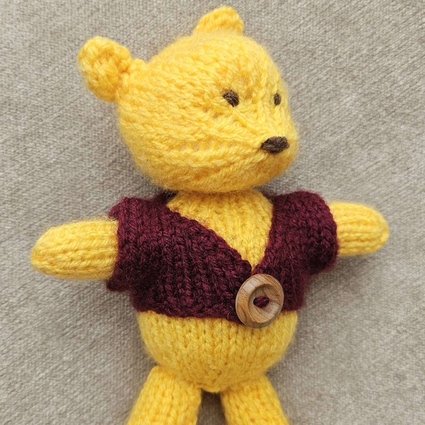 Classic Winnie the Pooh Knitting Pattern PDF Download - Fitting in Knitting