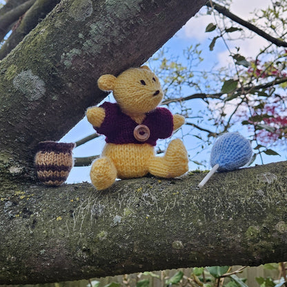 Classic Winnie the Pooh Knitting Pattern PDF Download - Fitting in Knitting
