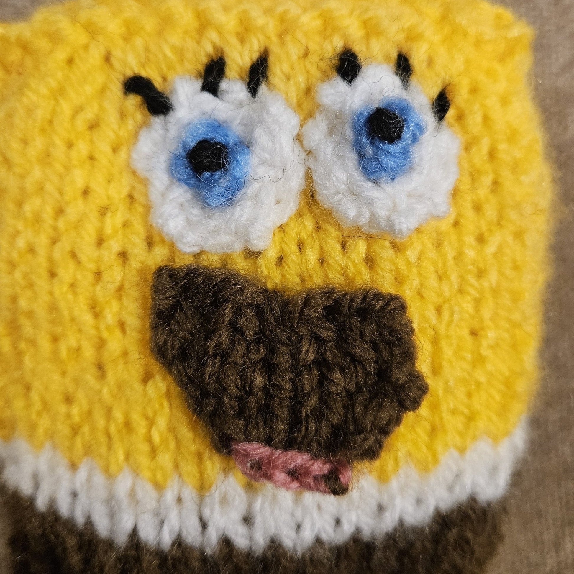SpongeBob Knitting Pattern PDF Download - Fitting in Knitting
