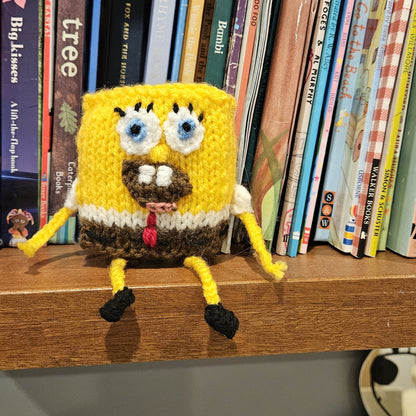 SpongeBob Knitting Pattern PDF Download - Fitting in Knitting
