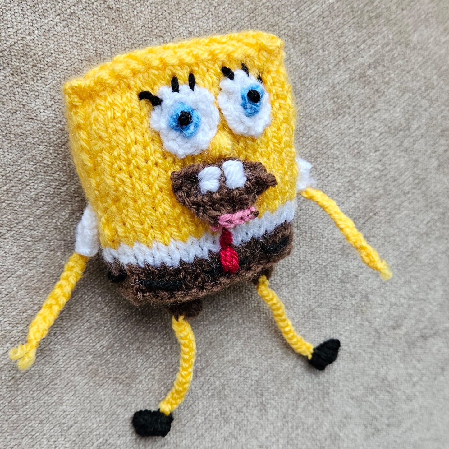 SpongeBob Knitting Pattern PDF Download - Fitting in Knitting