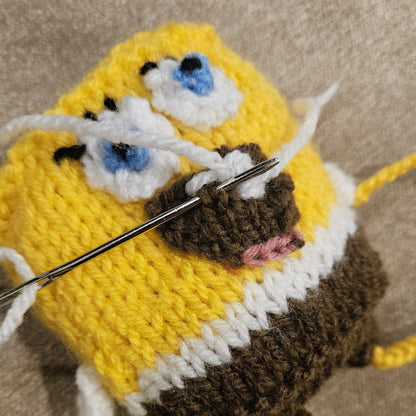 SpongeBob Knitting Pattern PDF Download - Fitting in Knitting