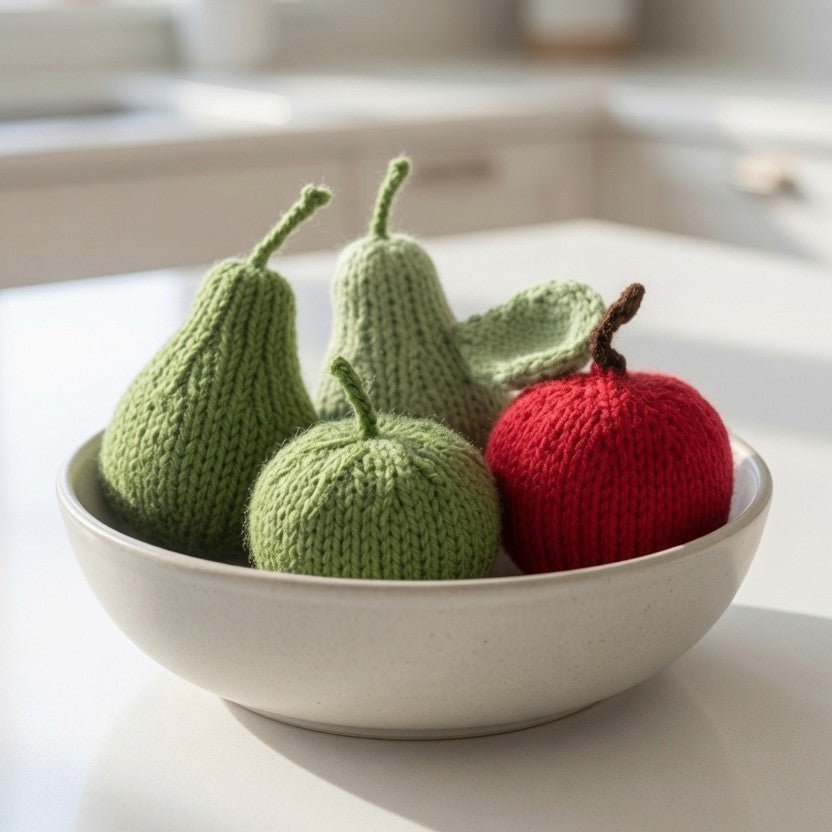 Apples & Pears Knitting Pattern PDF Download - Fitting in Knitting