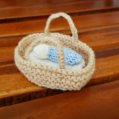 Baby Basket and Mini Eggs Knitting Pattern PDF Download - Fitting in Knitting