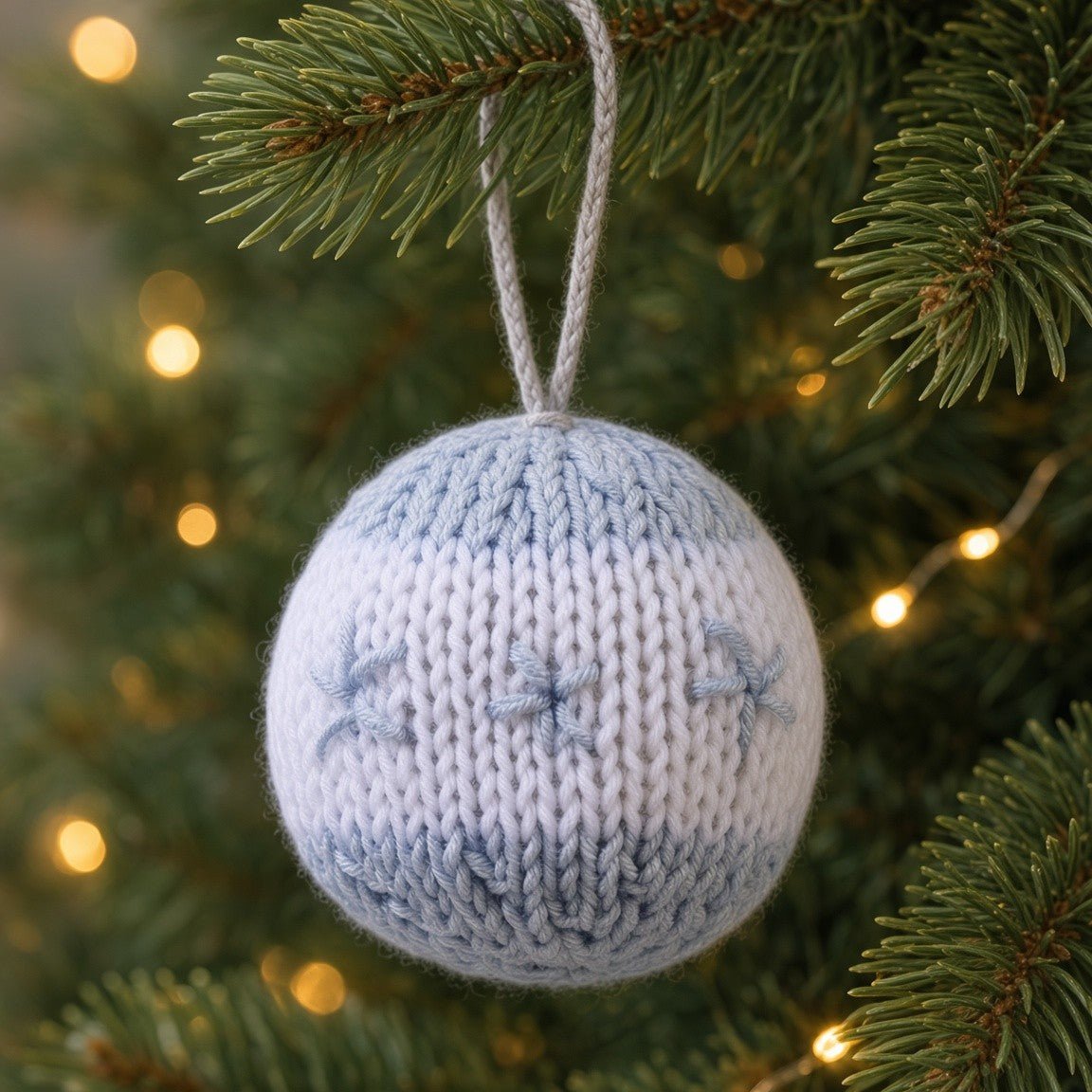 Bauble Knitting Pattern PDF Download - Fitting in Knitting