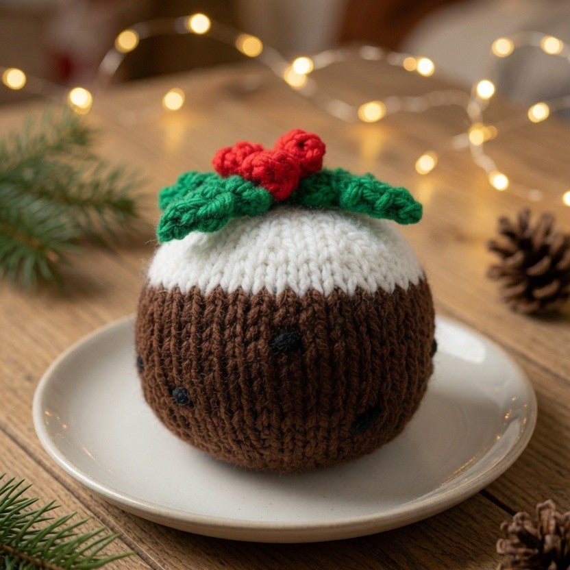 Big Christmas Pudding Knitting Pattern PDF Download - Fitting in Knitting