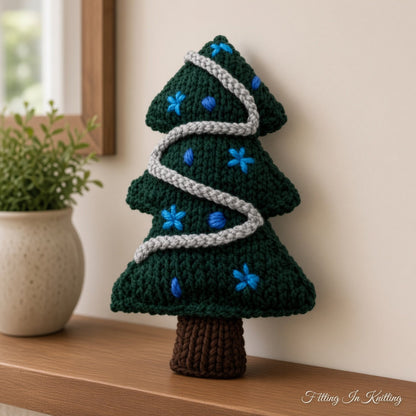 Medium Christmas Tree Knitting Pattern PDF Download - Fitting in Knitting