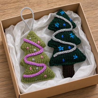Medium Christmas Tree Knitting Pattern PDF Download - Fitting in Knitting