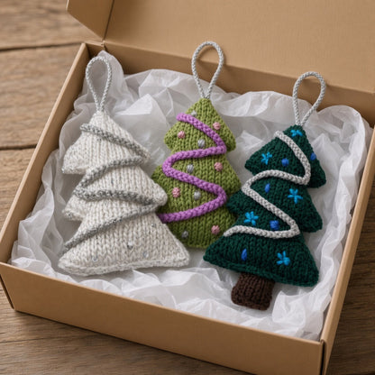 Medium Christmas Tree Knitting Pattern PDF Download - Fitting in Knitting
