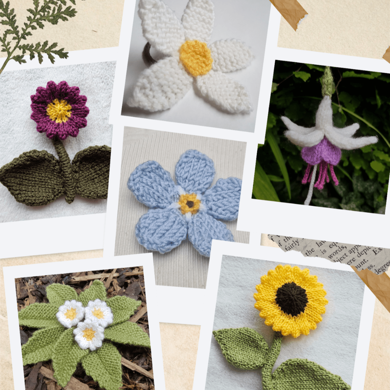 Flower Bundle! PDF Download of Floral Designs - Fitting in Knitting