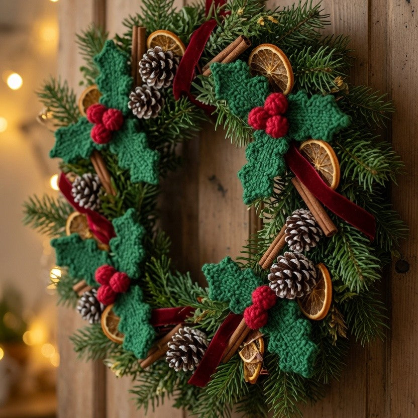 Holly & Berries Knitting Pattern PDF Download