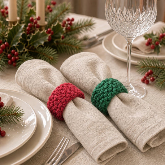 Napkin Rings and Knitted Paper Chains Knitting Pattern PDF Download - Fitting in Knitting
