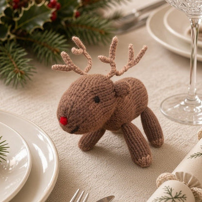 Standing Reindeer Knitting Pattern PDF Download - Fitting in Knitting