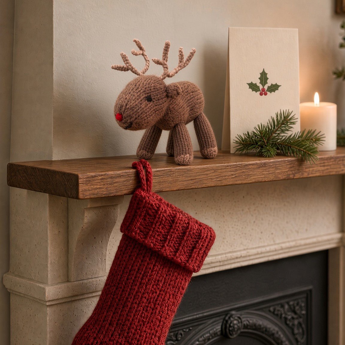 Standing Reindeer Knitting Pattern PDF Download - Fitting in Knitting