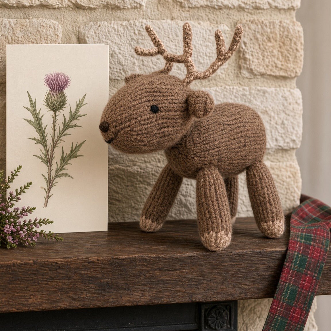 Standing Reindeer Knitting Pattern PDF Download - Fitting in Knitting