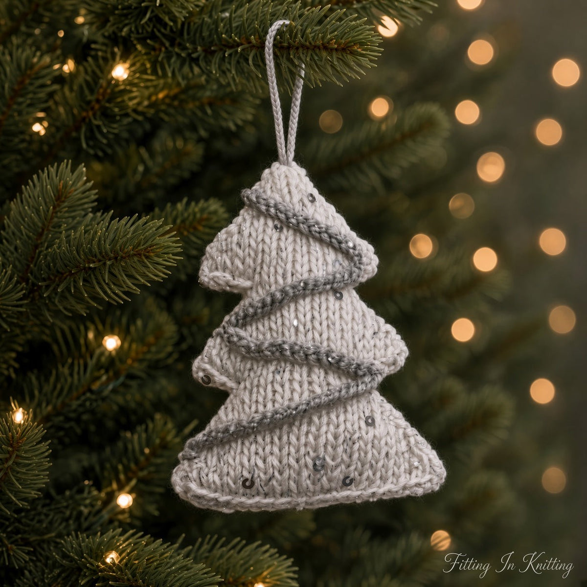 Medium Christmas Tree Knitting Pattern PDF Download - Fitting in Knitting