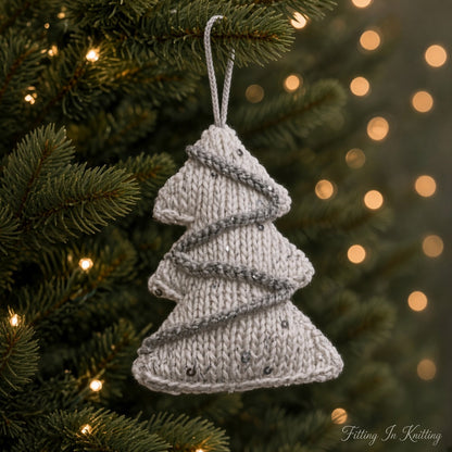 Medium Christmas Tree Knitting Pattern PDF Download - Fitting in Knitting