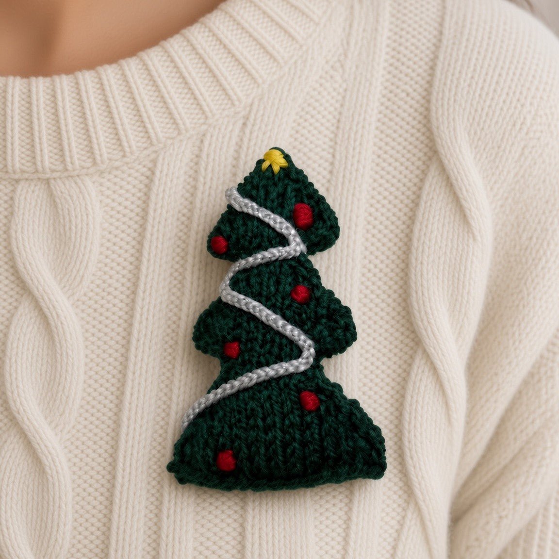 Little Christmas Tree Knitting Pattern PDF Download - Fitting in Knitting