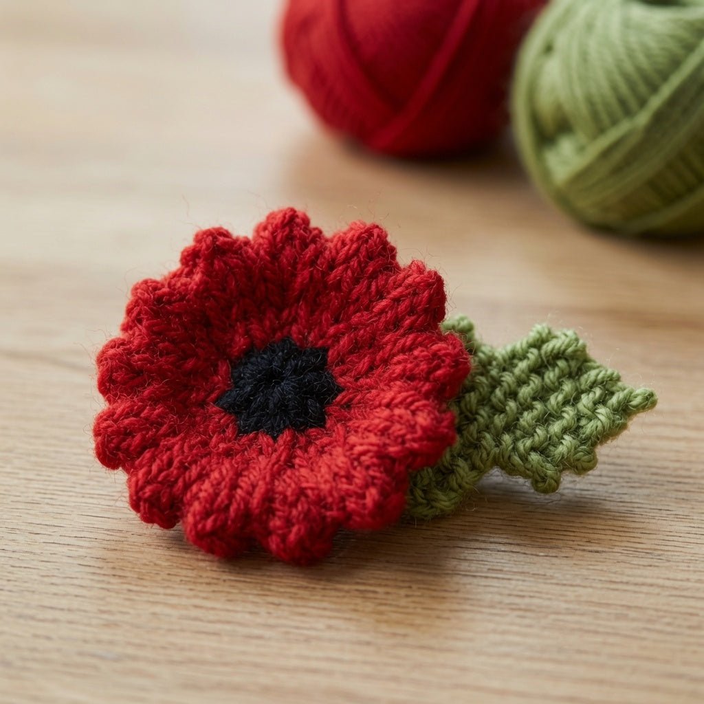 Wavy Edge Poppy Knitting Pattern PDF Download - Fitting in Knitting