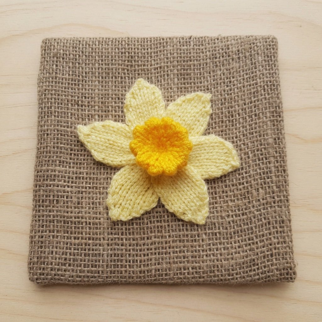 Daffodil Picture Knitting Pattern PDF Download - Fitting in Knitting