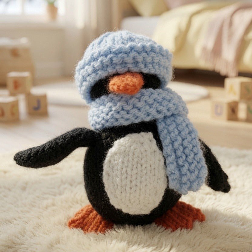 Penguin Knitting Pattern PDF Download - Fitting in Knitting