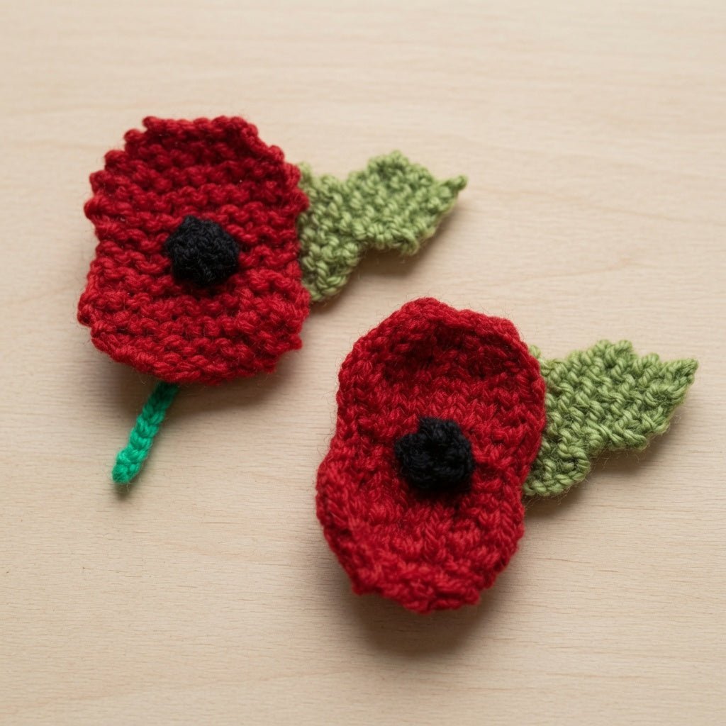Traditional Poppy Knitting Pattern PDF Download - Fitting in Knitting