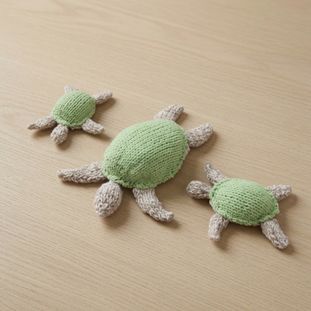 Big & Little Turtle Knitting Pattern PDF Download - Fitting in Knitting