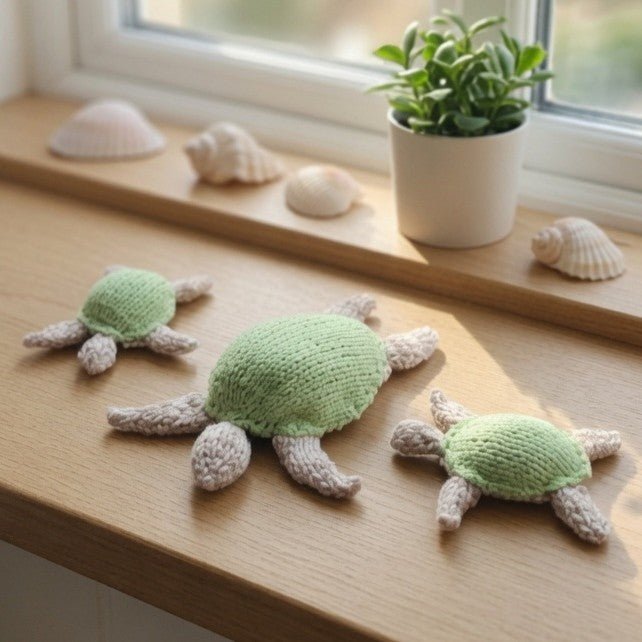 Big & Little Turtle Knitting Pattern PDF Download - Fitting in Knitting