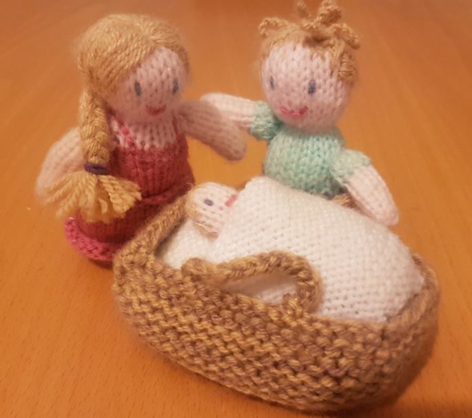 Fitting in knitting family children handmade gift