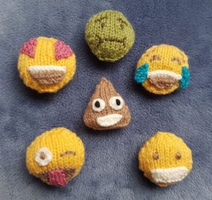 Handmade Knitted Knitted Emojis Together Fitting in Knitting Children Quick Craft Ideas