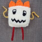 Handmade Knitted Monster Caitlin Finsihed Fitting in Knitting Children Quick Craft Ideas